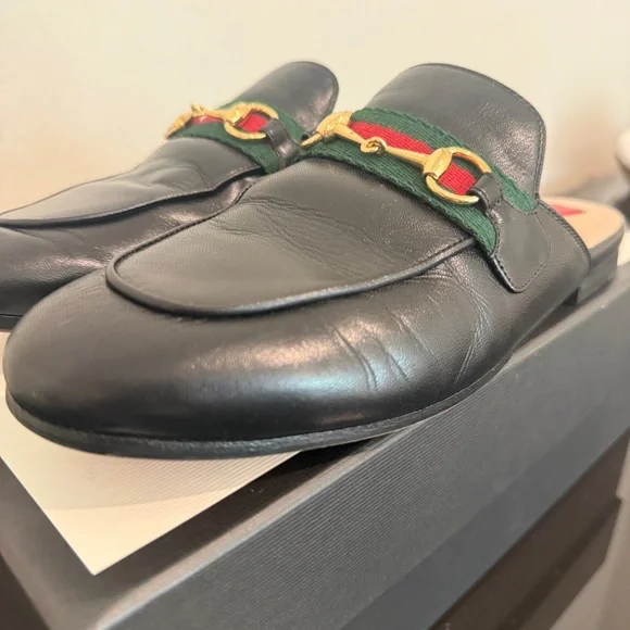 Gucci Princetown Horsebit Leather Slippers - Picture 6 of 15
